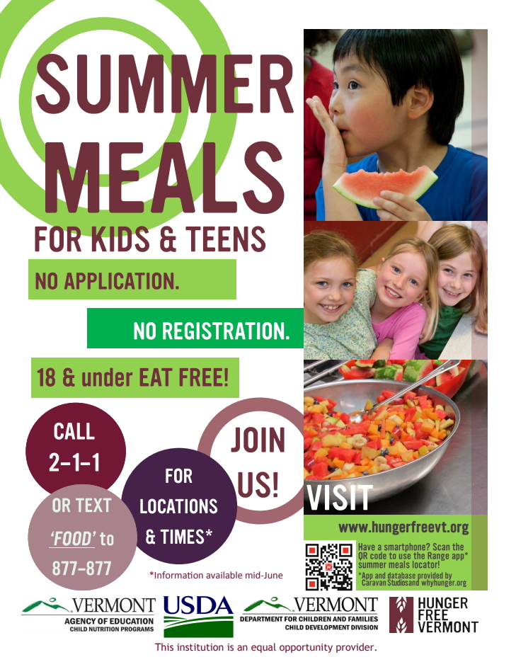 Image of summer meals promotional poster