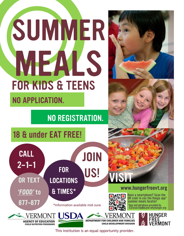 Image of summer meals promotional poster